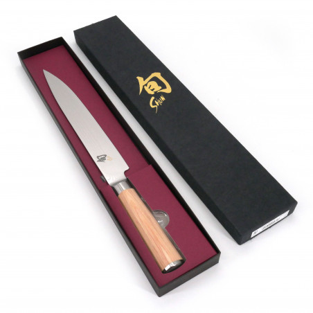 Japanese kitchen knife for cutting meat, GYUTO SHUN CLASSIC DAMAS, 23 cm